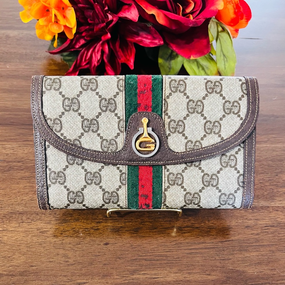 Authentic Gucci Vintage Trifold Long Wallet - GUC